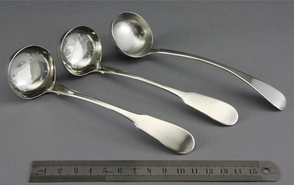 Scottish Provincial Silver Toddy Ladles (3) - Dundee - William Constable